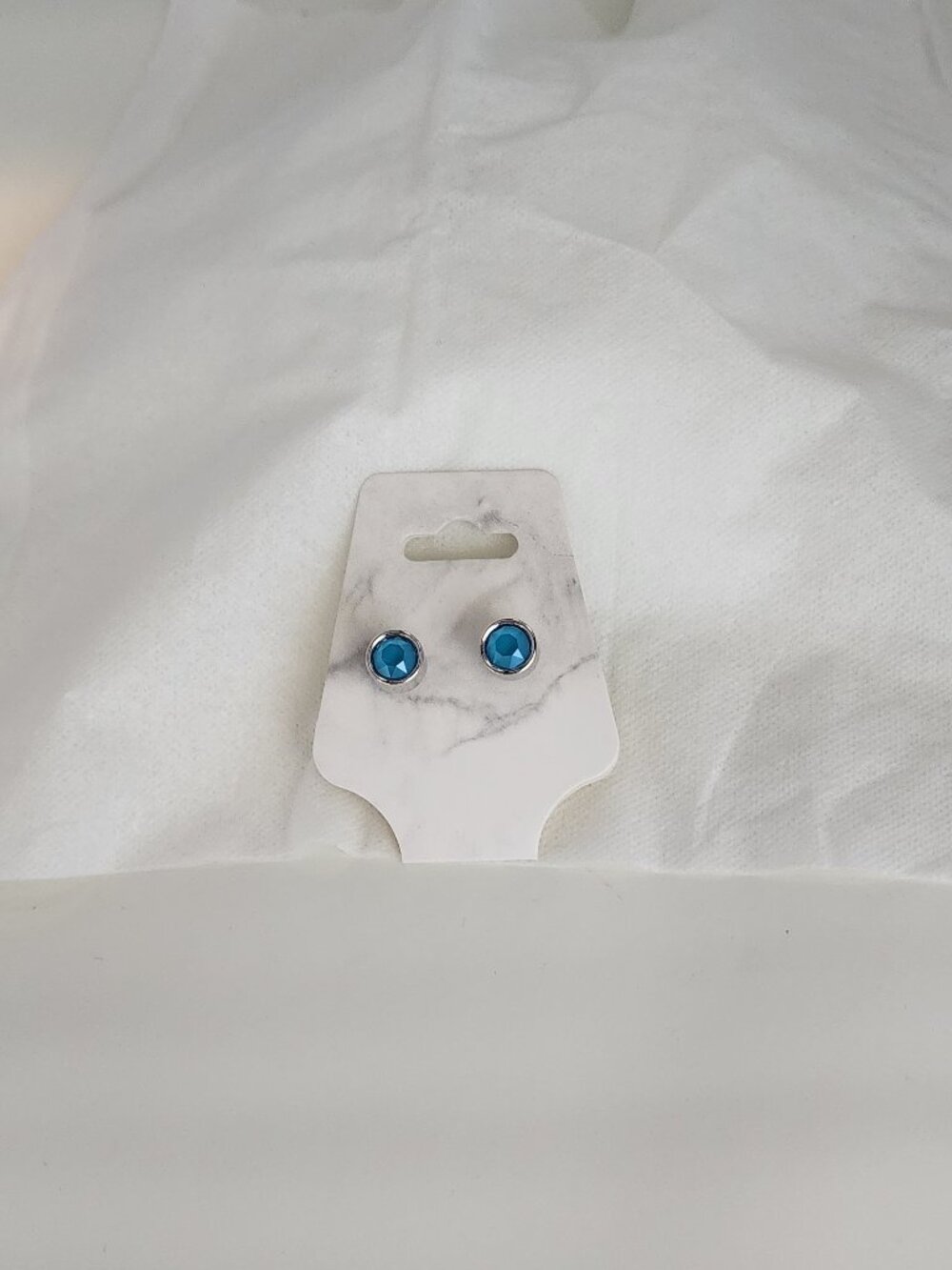 Touchstone Crystal Turquoise Stud Earrings